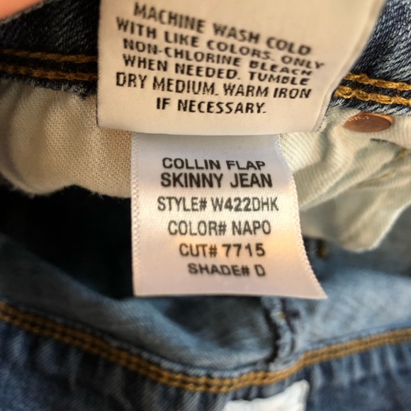 HUDSON Collin Flap Skinny Jean size 0 - Picture 5 of 8